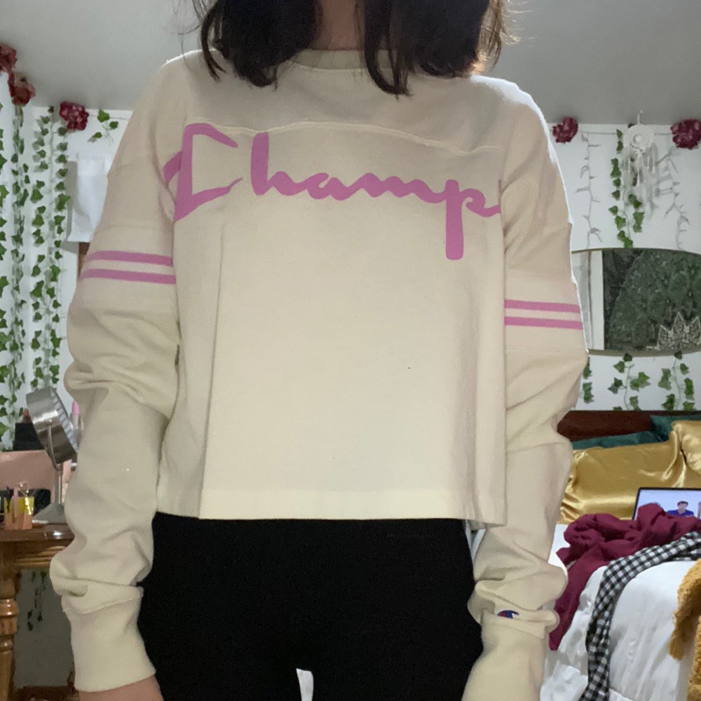 Champion Long Sleeve Cropped T-Shirt